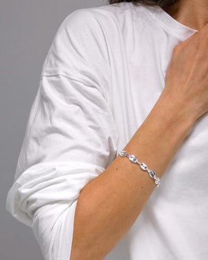 HYDRA SILVER // Le bracelet Grains argenté